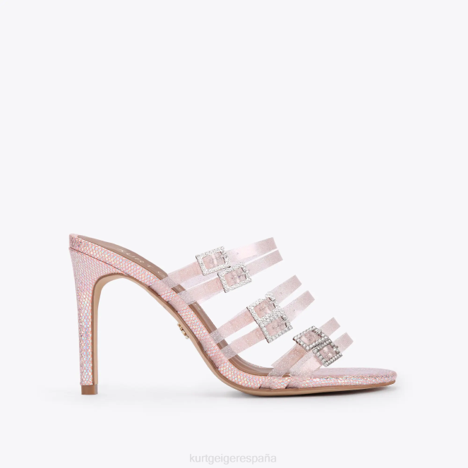 Kurt Geiger mujer mules de vinilo london pierra 2LPR380 | calzados Rosa palido